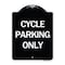 Signmission Cycle Parking Only Heavy-Gauge Aluminum Architectural Sign, 24" x 18", BW-1824-24200 A-DES-BW-1824-24200 - alternate 1